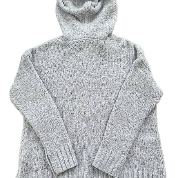 Simply Vera Wang Chenille Hoodie Light Sky Blue Gray XL Cozy Soft Sweater - Picture 7 of 9